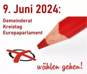 Logo 9. Juni 2024 Gemeinderat, Kreistag und Europaparlament 